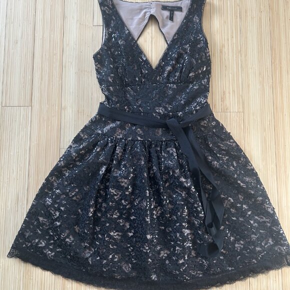 BCBG MaxAzaria Katarina Sleeveless Sequined Open Back Cocktail Dress Size 4 - Picture 6 of 8